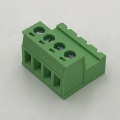 Wire to wire male lug pluggable terminal block