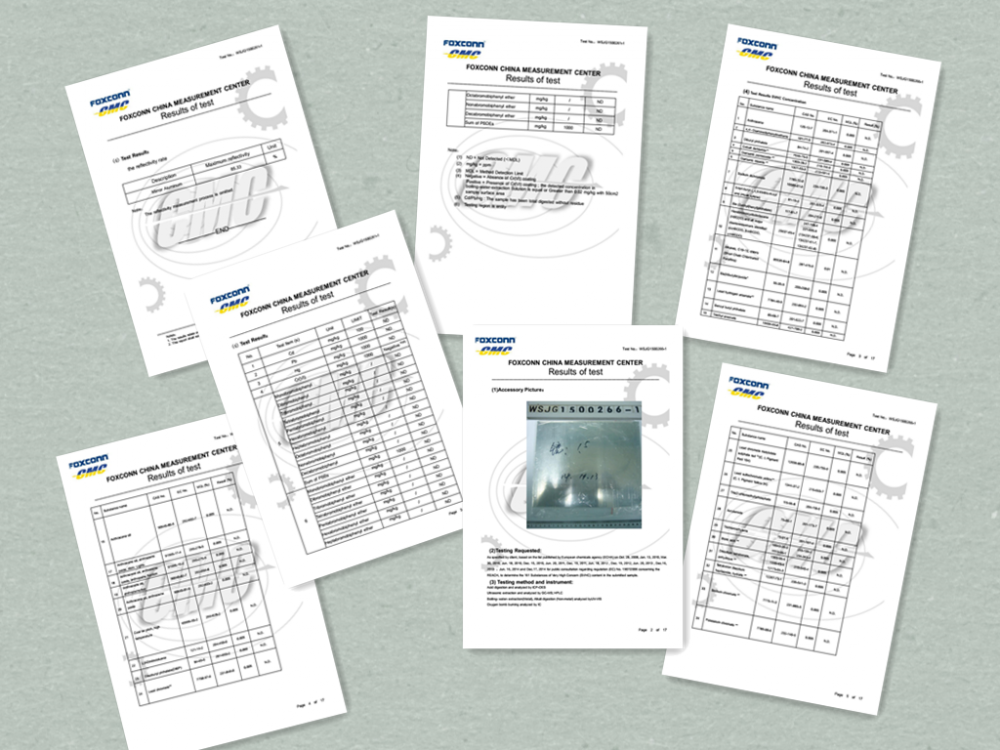 brushed aluminum test report