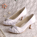 Silver Dress Shoes for Wedding Mid Heel