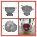 Wholesale Home White Round Enamel Vegetable Strainer