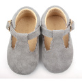 Real Suede Leather Baby Girls Dress T-Bar Shoes