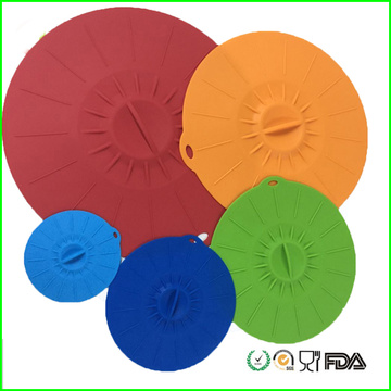 Colorful BPA Free Silicone Vacuum Seal Lids Set