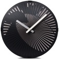 Reloj moderno de pared negra