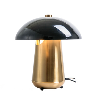 Promotional products iron plating mushroom shaped desk reading lamp lighting wholesale modern hotel table lamp for bedroom