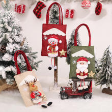 Weihnachtsdekorationen Schneemann Elch Doll Print Tasche