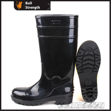 Cargador de lluvia de seguridad conjunto negro PVC con puntera de acero (SN5126)