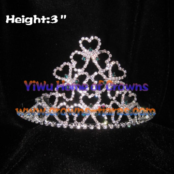 3 inch Shamrock Crystal Pageant Crowns