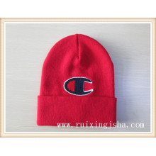 Men pile coating logo knitted hat