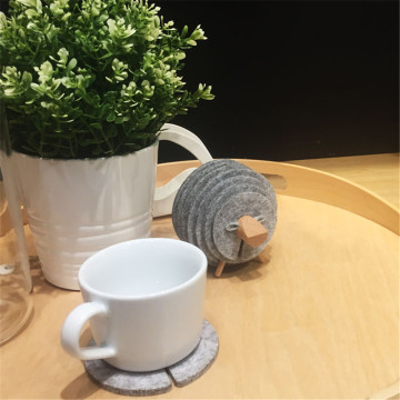 Lovely Sheep Shape Cup Mat