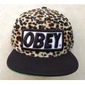 Última moda leopardo OBEY snapback ajustable factura plana tapa sombrero Venta caliente