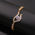 Luxury Eyes Debutante Style Brass Chain Bracelet