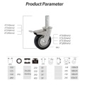 4/5/6/8 Inch Scaffold Caster Black Polyurethane Wheel