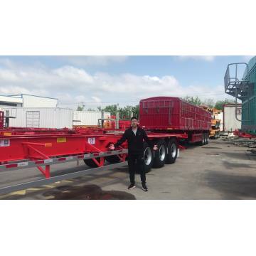 3 axle 40ft Flatbed Container Semi Trailer