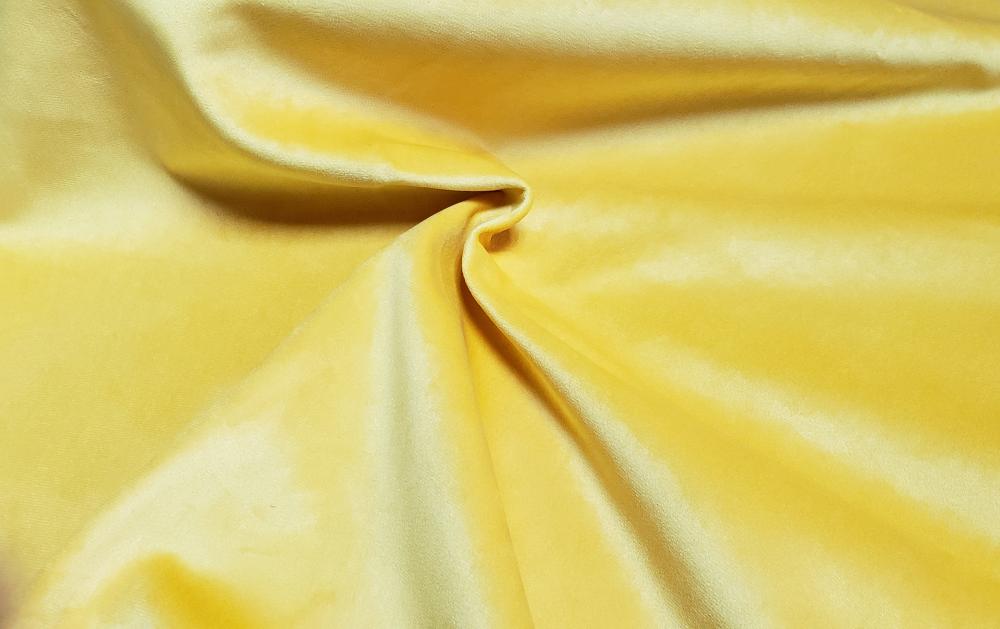 Plain Holland Velvet Fabric Yellow Plain Holland Velvet Fabric Yellow