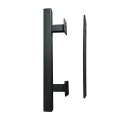 Square Barn Door T Bar Pull Handles Black