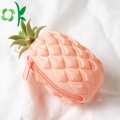 Porte-monnaie en silicone de forme ananas avec fermeture à glissière