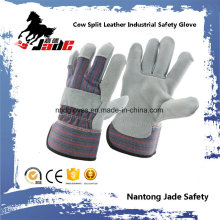 Grey Cowhide Split Leather Industrial Safety Work Glove