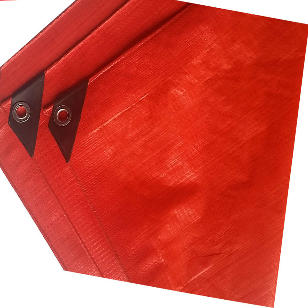 Red Tarpaulin Protection Cover against Sun, Rain