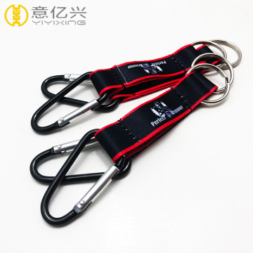 Logo promotionnel Carabiner personnalisé Keychain courte courte