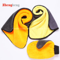 Double Layers Coral Microfiber Gloves