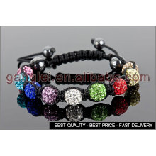 bracelet shamballa couleur mélangée