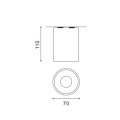 LEDER Cylindrical Indoor 3W LED Downlight