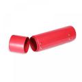 Red Leather Tube Packaging Box With Lid