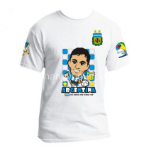 Fã de futebol Argentina 2014 dos desenhos animados camisetas para a Copa do mundo brasileira