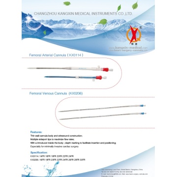 Canules fémorales pour chirurgie cardiaque