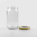 Empty glass jars 370ml glass honey jar