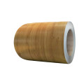 Wood grain color coated aluminum coil