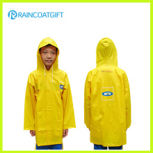 Ropa infantil de PVC amarillo impermeable impermeable