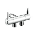 Аксессуар для ванной комнаты, золотистый латунный термостатический угловой клапан с резьбой G1 / 2 для радиатора