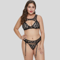 Benutzerdefinierte Plus Size Spitzen-BH-Set Dessous