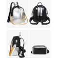 Fashionable girls' leisure reflective PU cool backpacks