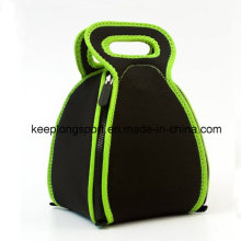 Fashionable Neoprene Fold Picnic Lunch Bag with Zipper Closed