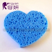 Esponja de lavado de celulosa en forma de corazón