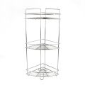 Stainless steel 2 layers storage metal wire rack  Wall Mounted Bathroom Kitchen Storage Shower Corner Shelf