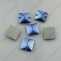 Square Flat Back Glass Beads with Hole