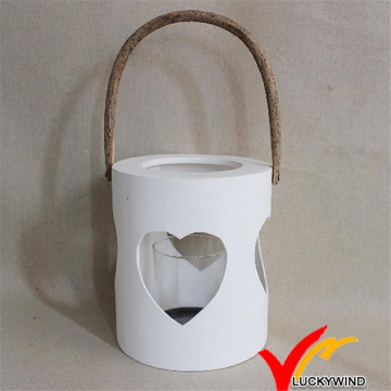 Primitive Candle Lantern con manto de cristal