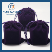 Bolsa de embalaje de cordón de terciopelo profesional de moda (CMG-Velvet bag-009)