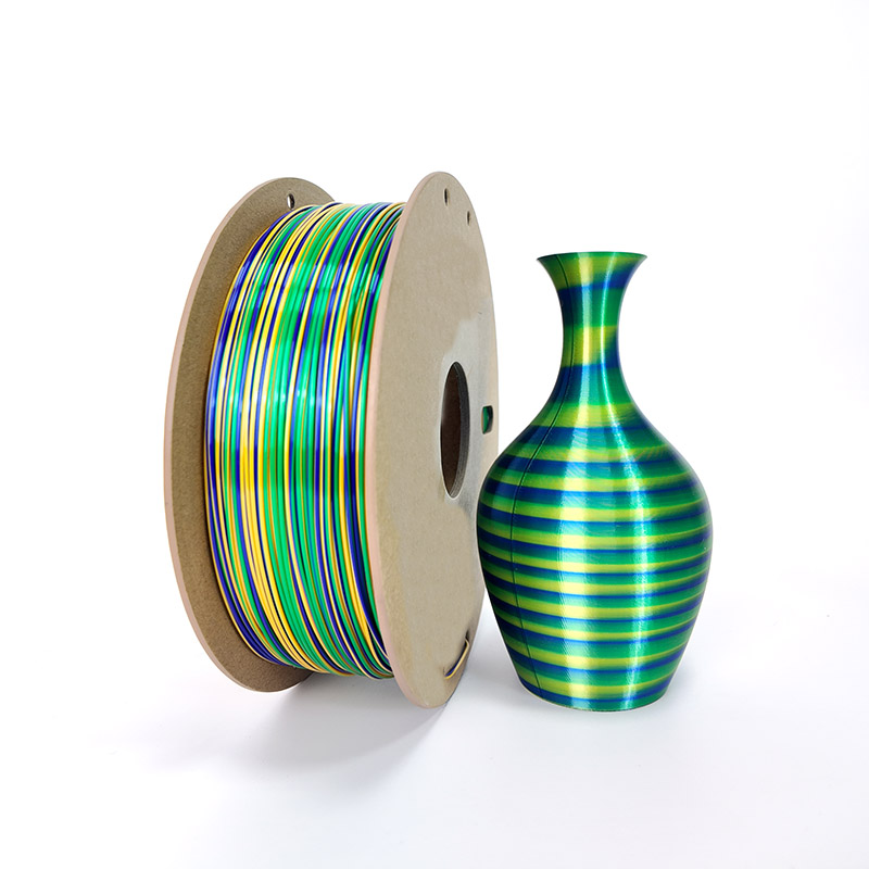 Shiny Silk Muticolor Fast Change PLA Filaments Shiny Silk Muticolor Fast Change PLA Filaments