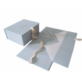 Magnetic Paper Folding Box with Ribbon Closure