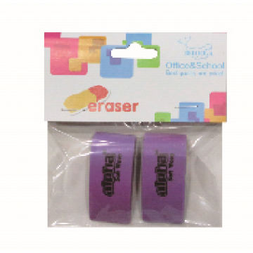 2pcs Red Violet Eraser