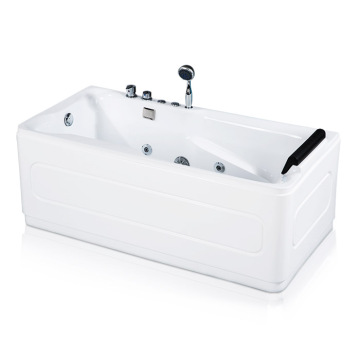 Acrylic Corner Freestanding Jetted Bathtub