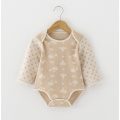 Jacquard algodão orgânico Baby Romper para o verão