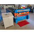 Corrugated sheet metal roof tile making machine