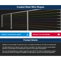 Sistemas de barandillas / catenarias / Líneas de lavadoAspección / Seguridad / Sistemas de cable de bloqueo / Barrera de alambre RECUBIERTO