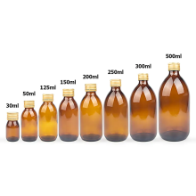 250ml Amber oral liquid bottle glass syrup bottle