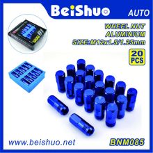 20PCS cor azul alumínio Lug Nut Set para Atacado